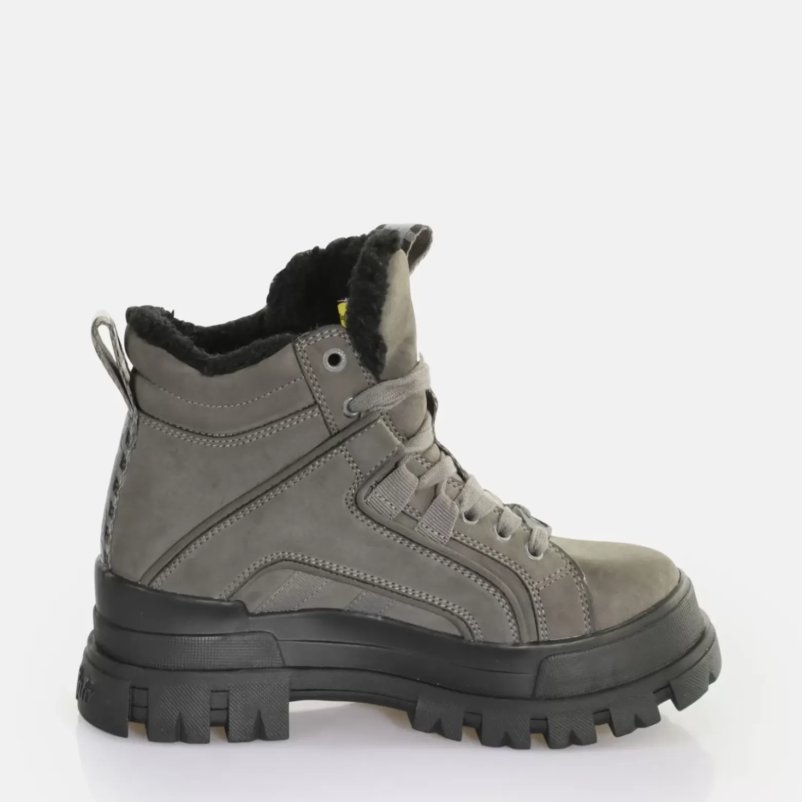 Cheap BUFFALO Aspha Nc Mid Warm Bottes A Talon Vegan Gris