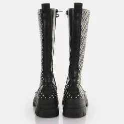 Store BUFFALO Aspha On Pin Laceup Hi Bottes Vegan Noir