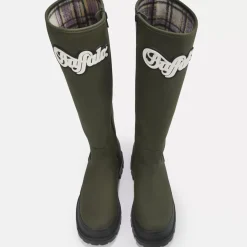 Fashion BUFFALO Aspha Rain Bottes Plates Veganes Kaki Beige