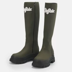 Fashion BUFFALO Aspha Rain Bottes Plates Veganes Kaki Beige