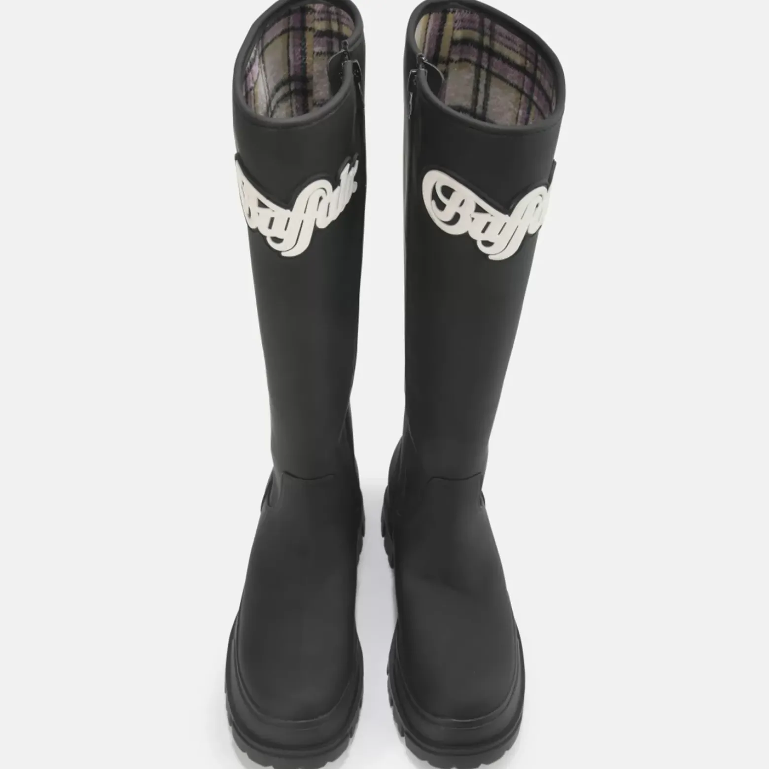Shop BUFFALO Aspha Rain Hi Bottes Plates Veganes Noir