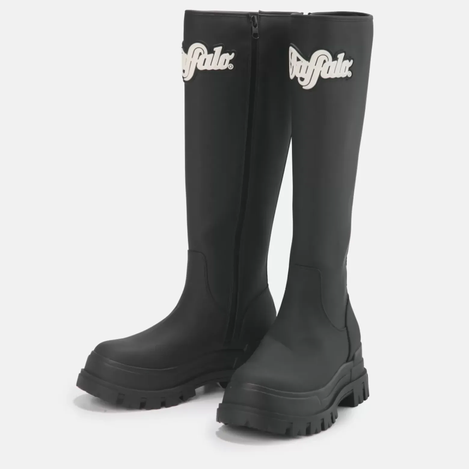 Shop BUFFALO Aspha Rain Hi Bottes Plates Veganes Noir
