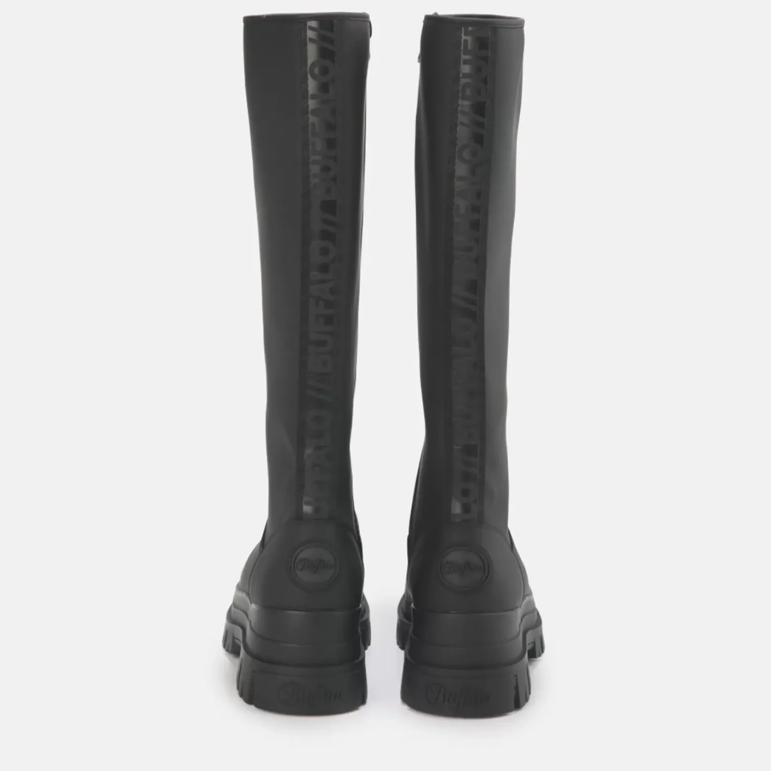 Shop BUFFALO Aspha Rain Hi Bottes Plates Veganes Noir