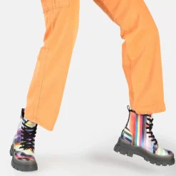 Clearance BUFFALO Aspha Rld Bottine Hauteur Cheville Vegane/Arc-En-Ciel Noir