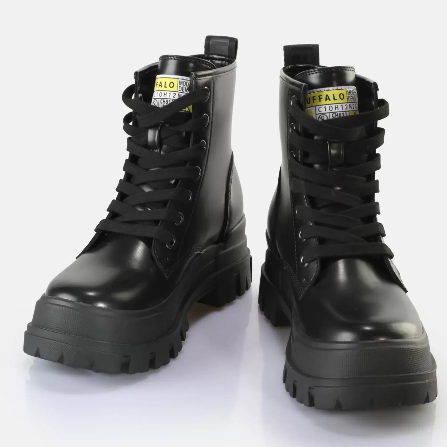Discount BUFFALO Aspha Rld Buttons Bottines Veganes Noir