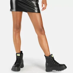 Flash Sale BUFFALO Aspha Rld Laceup Mid Bottines Vegan Noir