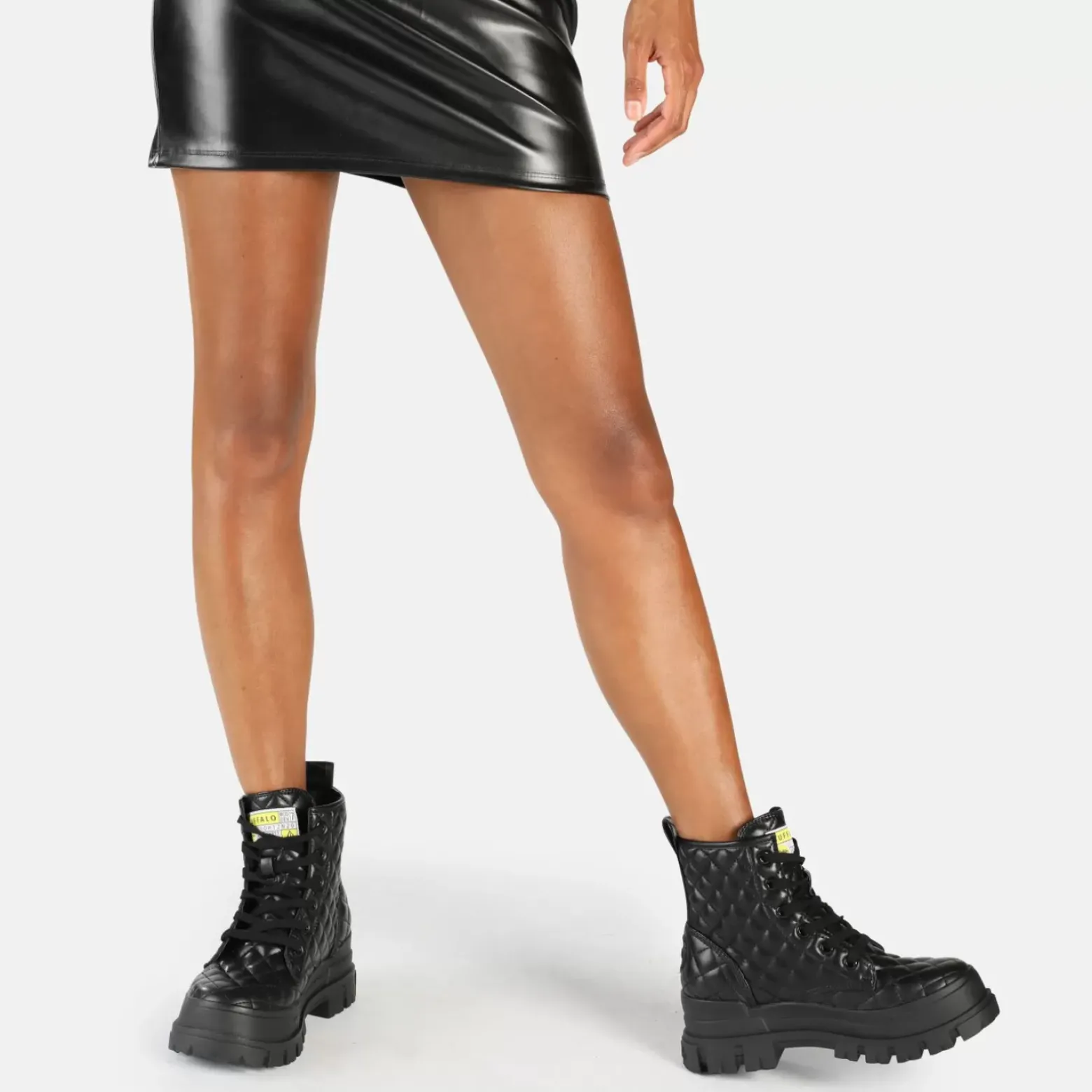 Flash Sale BUFFALO Aspha Rld Laceup Mid Bottines Vegan Noir