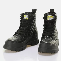 Flash Sale BUFFALO Aspha Rld Laceup Mid Bottines Vegan Noir