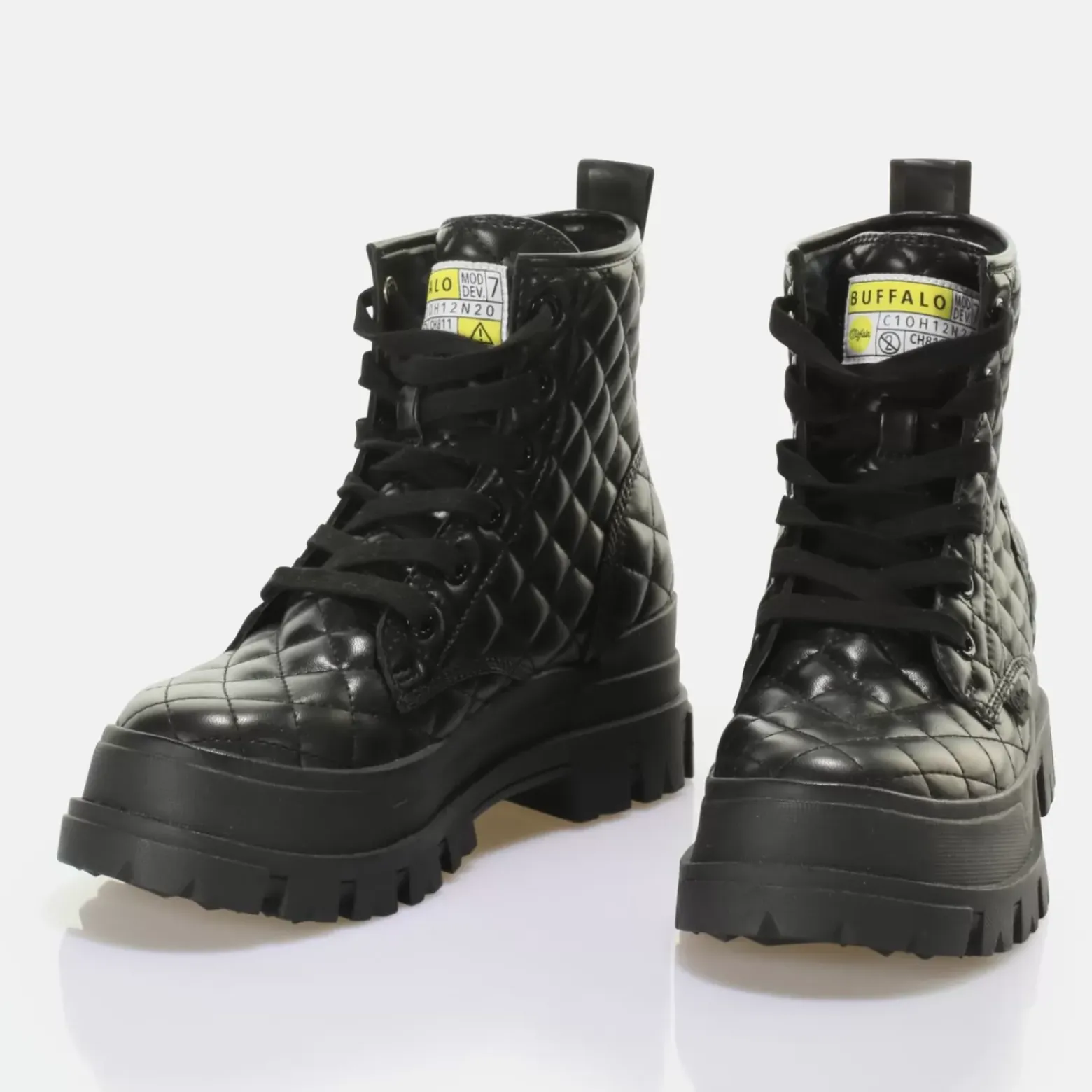 Flash Sale BUFFALO Aspha Rld Laceup Mid Bottines Vegan Noir