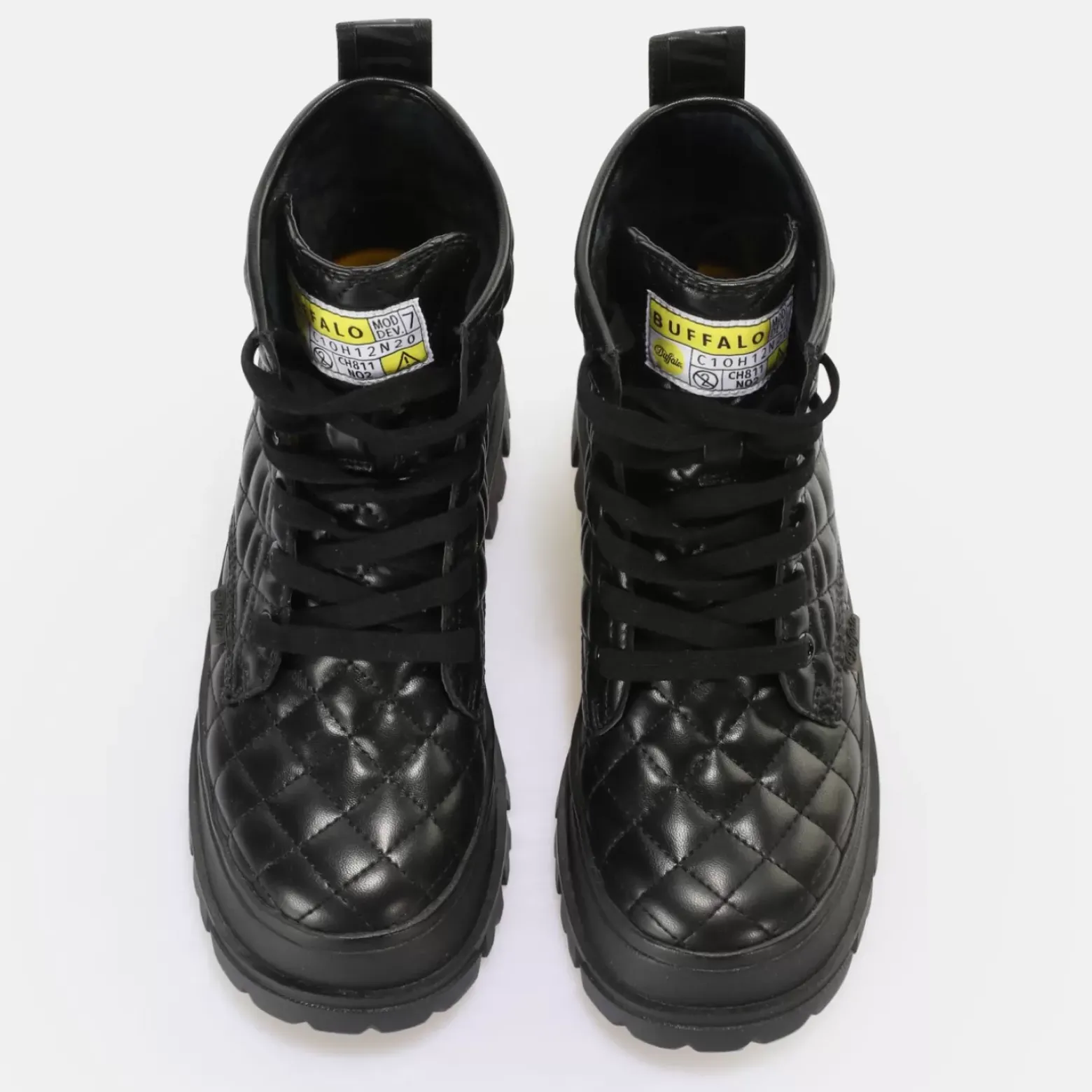 Flash Sale BUFFALO Aspha Rld Laceup Mid Bottines Vegan Noir