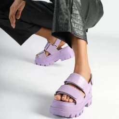 Cheap BUFFALO Aspha Snd Sandales A Plateforme Veganes Lavande