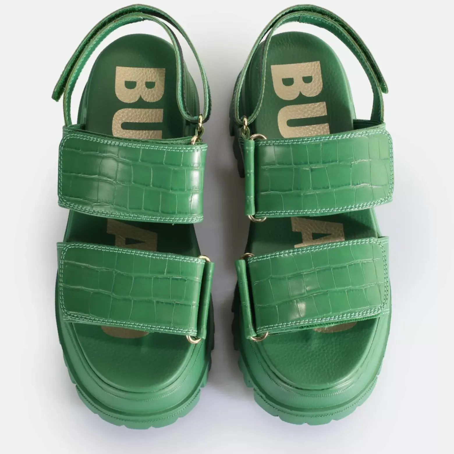 Cheap BUFFALO Aspha Snd Sandales A Plateforme Veganes Vert