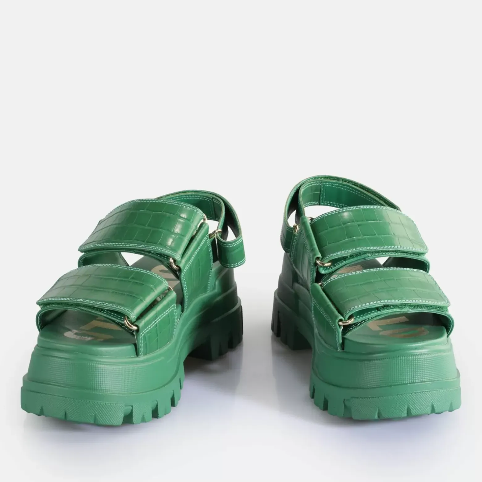 Cheap BUFFALO Aspha Snd Sandales A Plateforme Veganes Vert