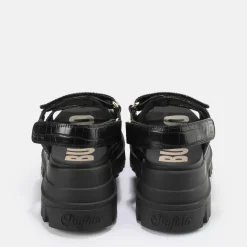 Clearance BUFFALO Aspha Snd Sandales Plateforme Veganes Noir