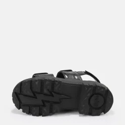 Clearance BUFFALO Aspha Snd Sandales Plateforme Veganes Noir