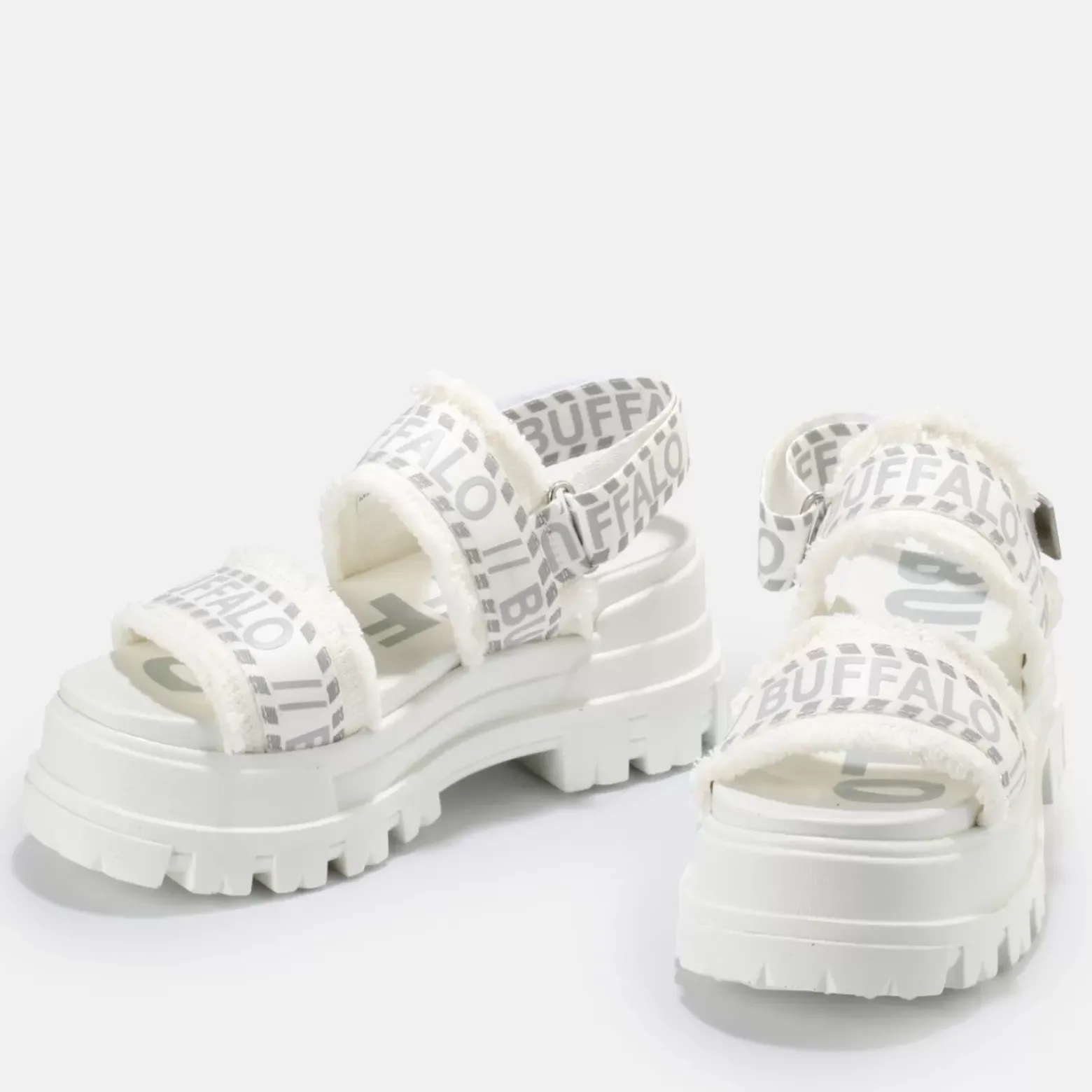 Flash Sale BUFFALO Aspha Str Sandales Plateforme Veganes Blanc