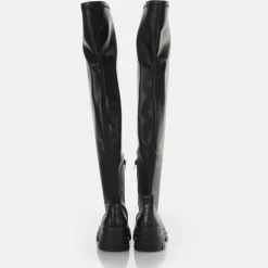Shop BUFFALO Aspha Stretch Overknee Bottines Vegan Noir