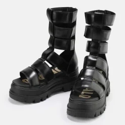 Best BUFFALO Aspha Zeus Sandales A Plateforme Veganes Noir