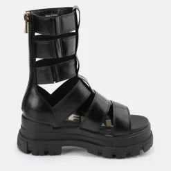 Best BUFFALO Aspha Zeus Sandales A Plateforme Veganes Noir