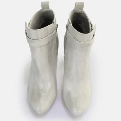 Outlet BUFFALO Audrina Bottines Vegan Snake Light Grey Gris