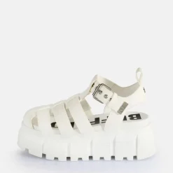 Fashion BUFFALO Ava Fisher Sandales A Plateforme Veganes Blanc