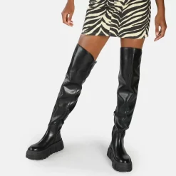 Best BUFFALO Ava Overknee Bottes Vegan Noir