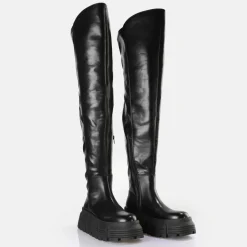 Best BUFFALO Ava Overknee Bottes Vegan Noir