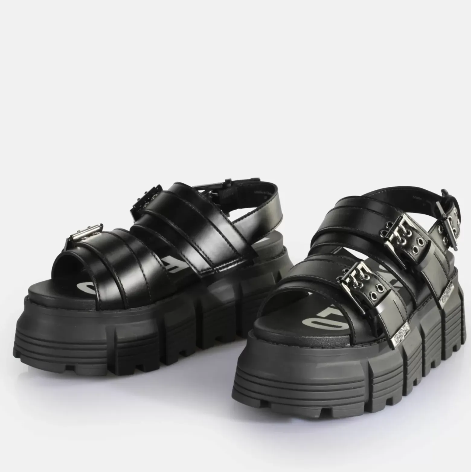 Best Sale BUFFALO Ava Sandal Sandales A Plateforme Veganes Noir