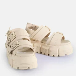 Hot BUFFALO Ava Sandal Sandales A Plateforme Veganes Creme