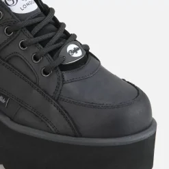 Store BUFFALO Basses Baskets Rising Towers Cuir Nubuck Noir