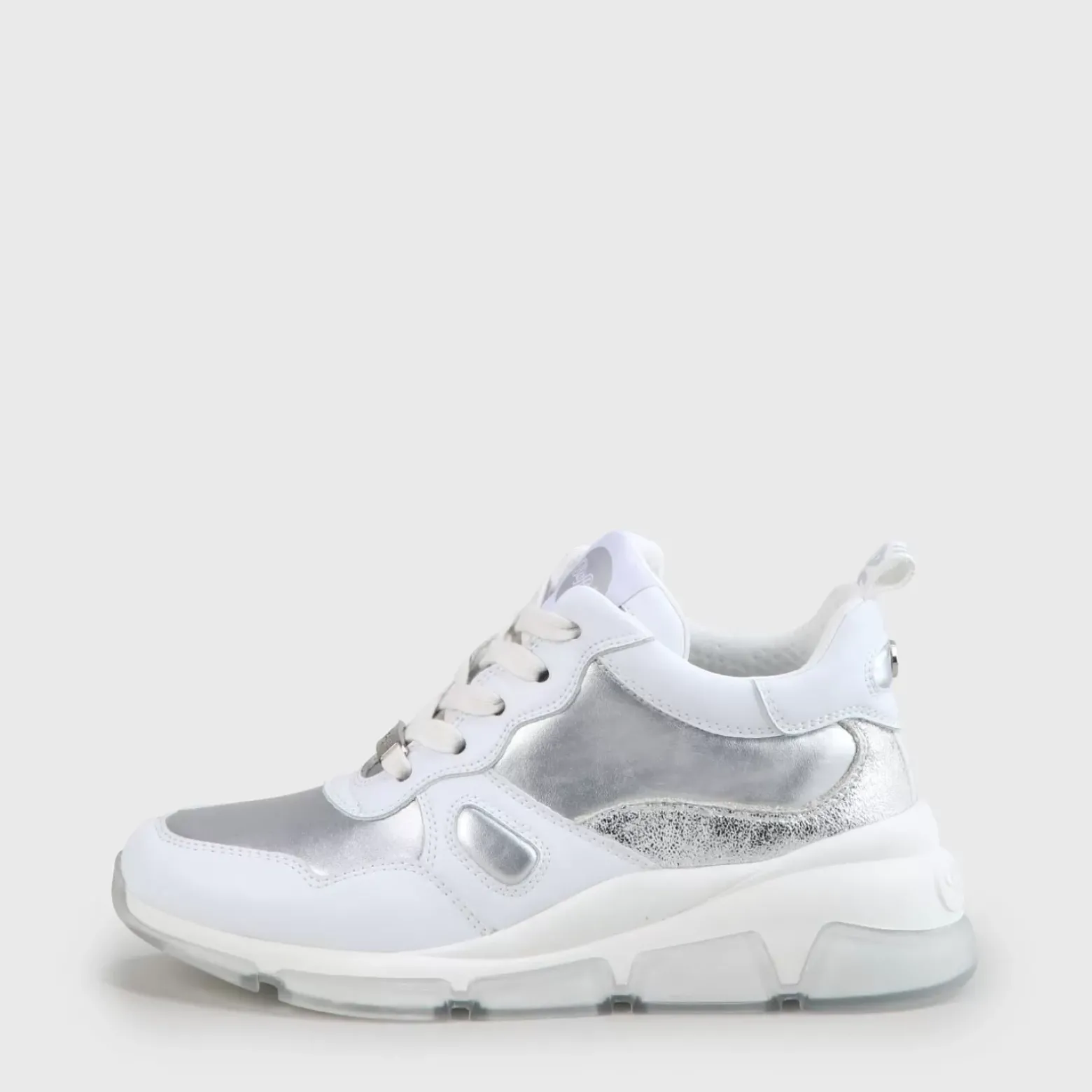 Sale BUFFALO Batter Soft Baskets Veganes Blanc/ Argent