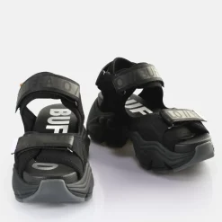 Cheap BUFFALO Binary 0 Sandales A Plateforme Veganes Noir