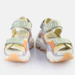 Cheap BUFFALO Binary 0 Sandales A Plateforme Veganes Lavande Multicolore