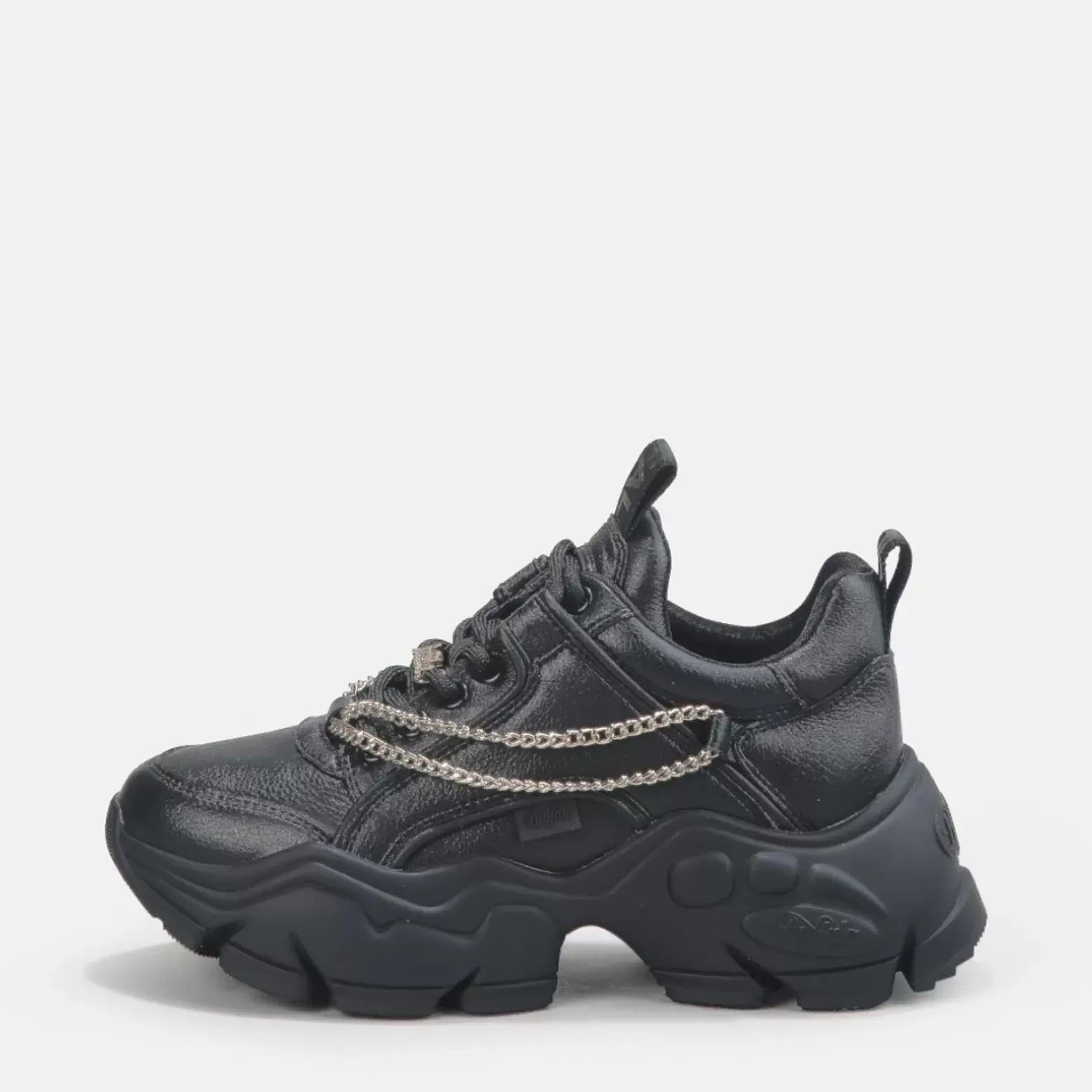 Discount BUFFALO Binary Chain Baskets Basses Veganes Noir Et Chaine D Ee Or