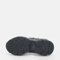 Discount BUFFALO Binary Chain Baskets Basses Veganes Noir Et Chaine D Ee Or