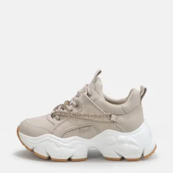 Flash Sale BUFFALO Binary Chain Baskets Basses Veganes Et Chaine Doree Beige