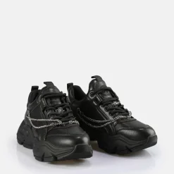 Flash Sale BUFFALO Binary Chain Sneaker Hommes Noir