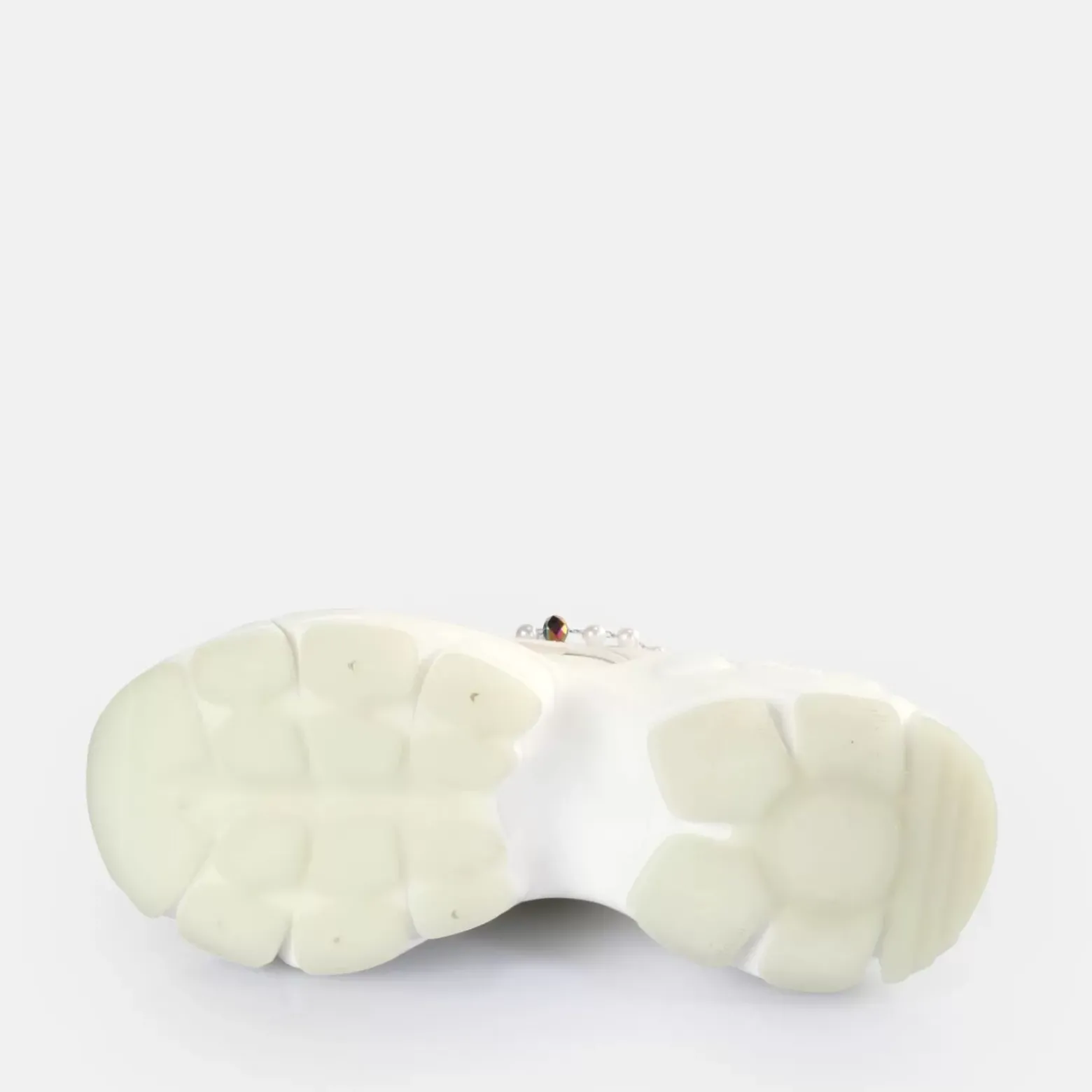 Sale BUFFALO Binary Charm Baskets Basses Veganes Perle Blanc