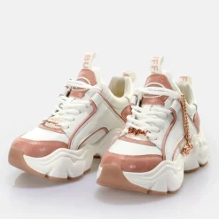 Online BUFFALO Binary Glam Baskets Basses Vegan/Rose Clair Blanc