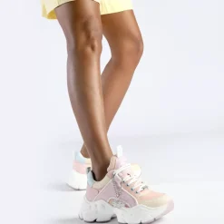 Flash Sale BUFFALO Binary Glam Baskets Basses Veganes Peche Multicolore Pfirsich