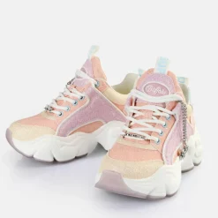 Flash Sale BUFFALO Binary Glam Baskets Basses Veganes Peche Multicolore Pfirsich