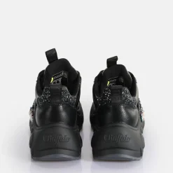 Cheap BUFFALO Binary Glam Sneaker Baskets Basses Vegan Noir