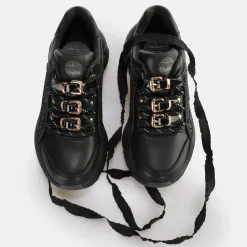 New BUFFALO Binary Glam Sneaker Vegan Glitter/Black Noir