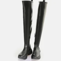 Hot BUFFALO Binary Overknee Bottes Vegan Noir