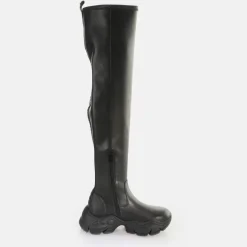 Hot BUFFALO Binary Overknee Bottes Vegan Noir