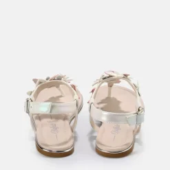 Cheap BUFFALO Capri Butterfly Sandales Veganes Perle Blanc