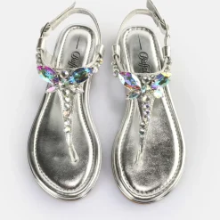 Outlet BUFFALO Capri Dragonfly Sandales Veganese Argent