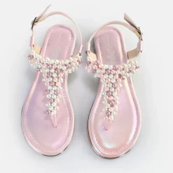 Best BUFFALO Capri Pearl Sandales Veganese Lavande Metallise Argent