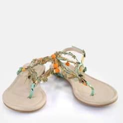 Best Sale BUFFALO Capri Vacay Sandales Veganes/Orange Vert