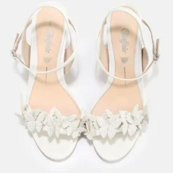 Hot BUFFALO Carla Butterfly Sandales Ivoire Blanc